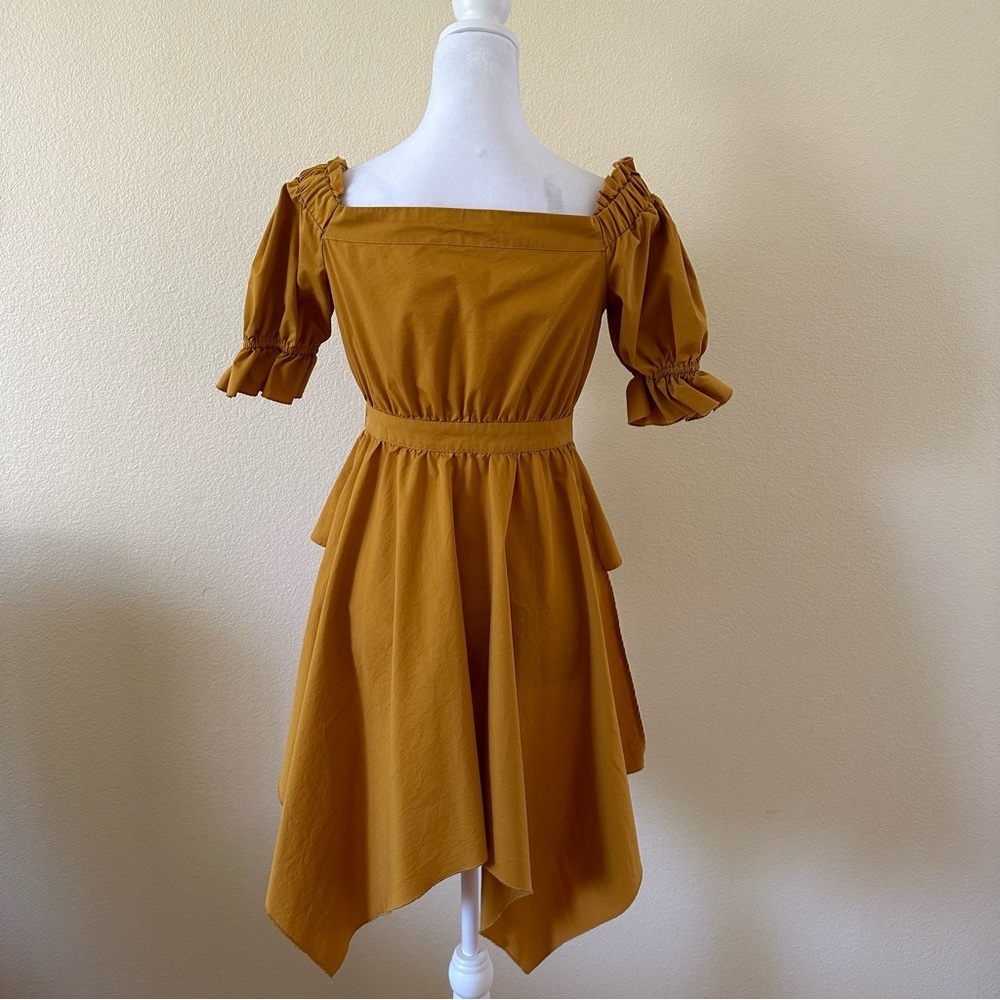 New York & Company 7th Avenue Design Studio High Low Blouse Gold Size XS - Picture 2 of 9
